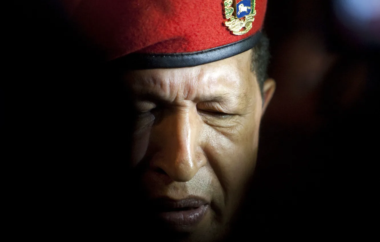 Photo wallpaper face, takes, Comandante, Hugo, Chavez