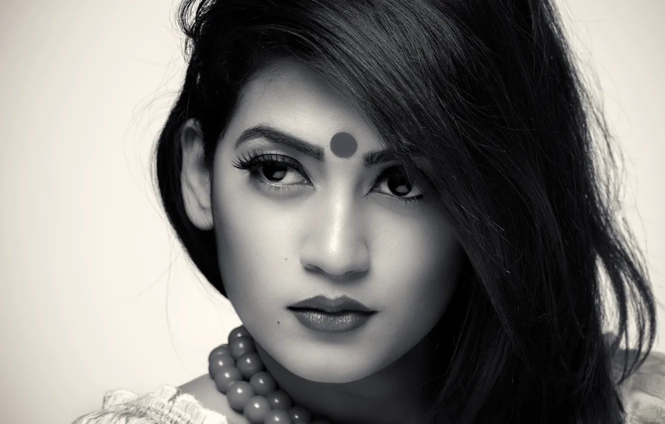 Photo wallpaper face, hair, portrait, Indian