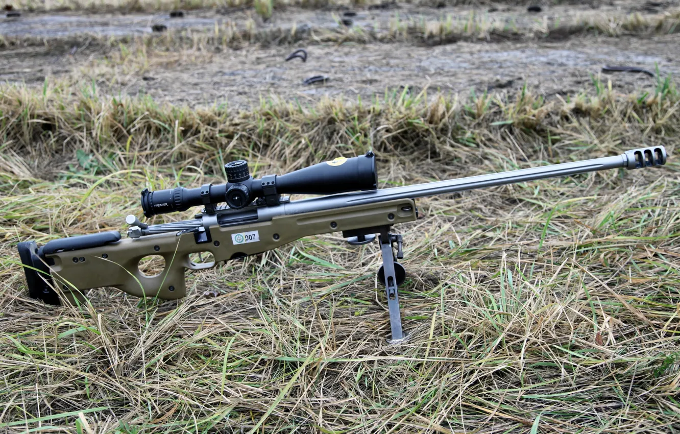 Photo wallpaper grass, optics, sniper rifle, sako trg 22
