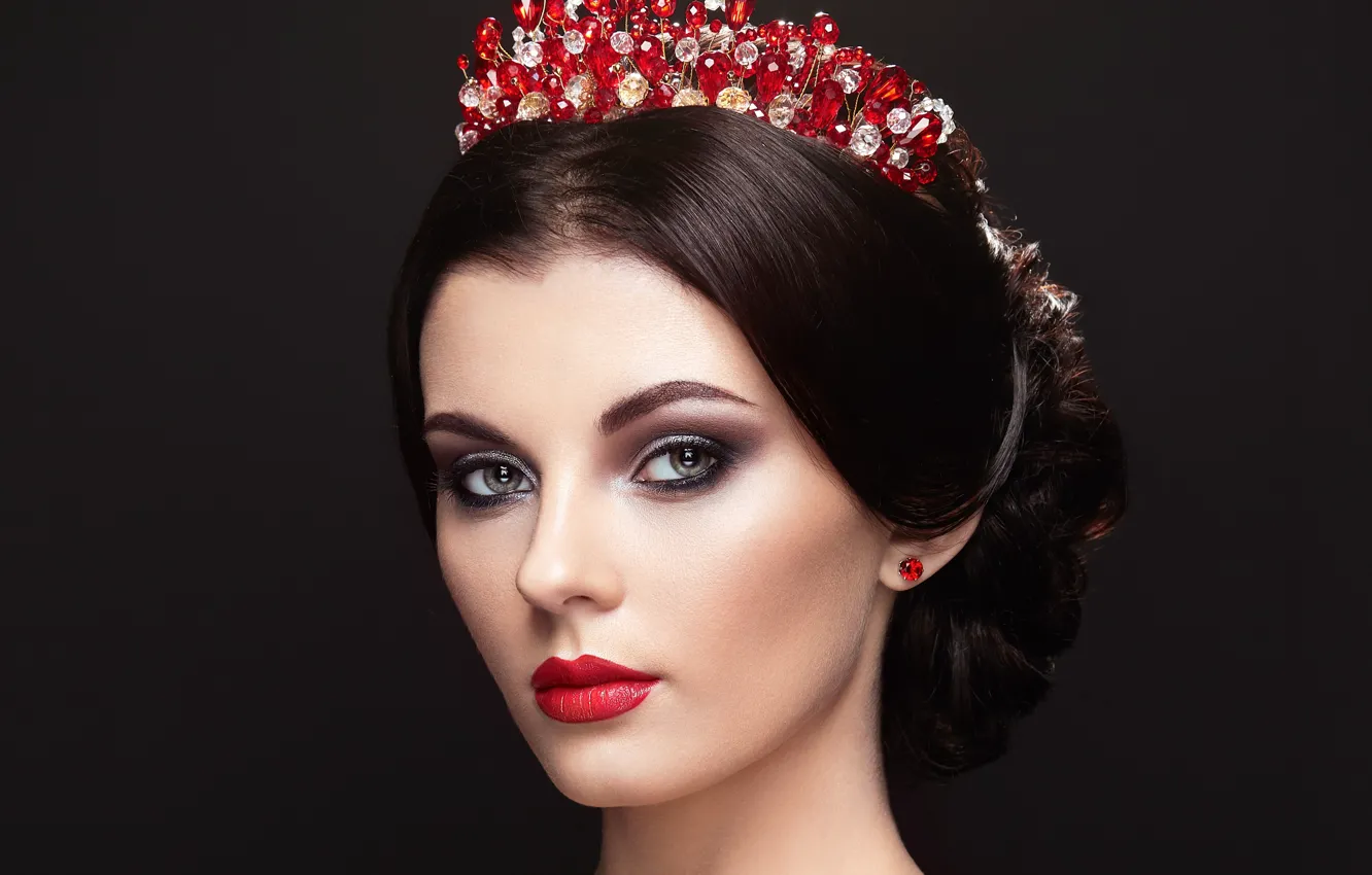Photo wallpaper girl, decoration, style, model, crown, makeup, hairstyle, Oleg Gekman