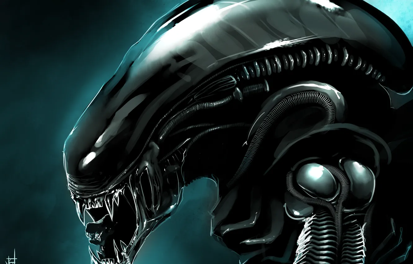 Photo wallpaper Stranger, alien, art, xenomorph, by TheRisingSoul