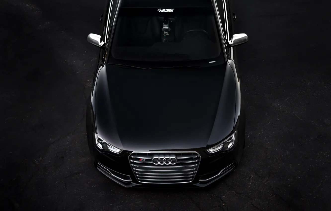 Photo wallpaper Audi, Audi, black, before, black, front