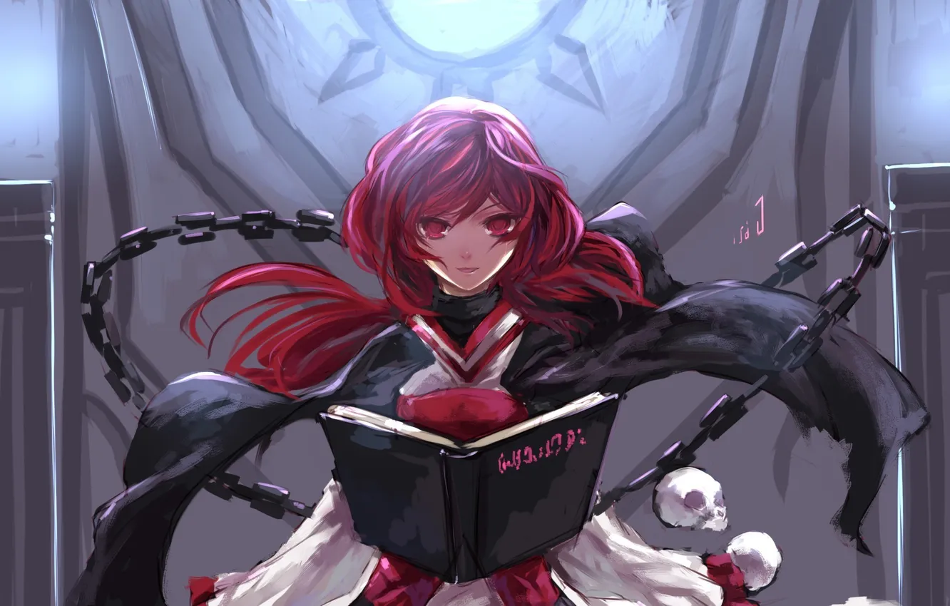 Photo wallpaper girl, art, chain, book, swd3e2, dungeon and fighter