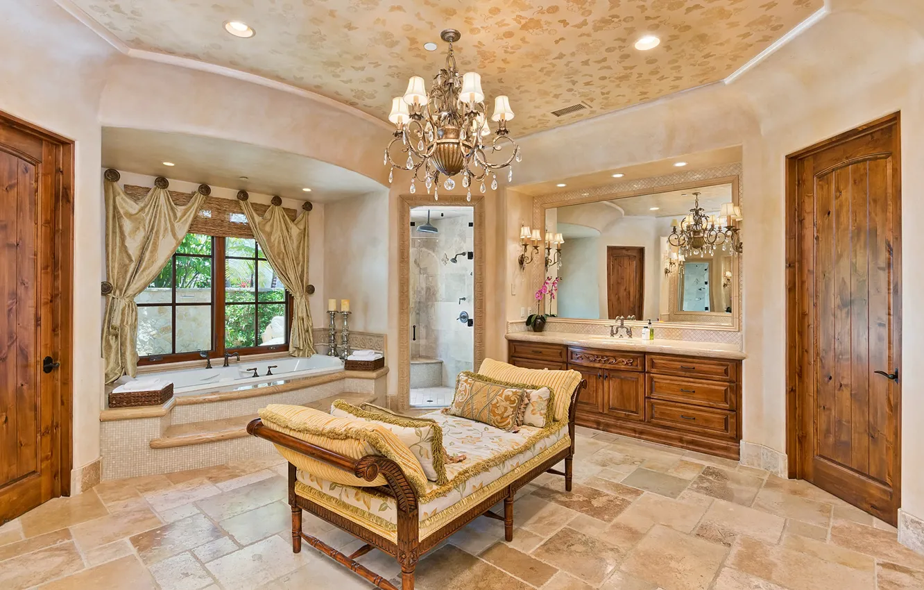 Photo wallpaper interior, home, luxury, bathroom, santa fe