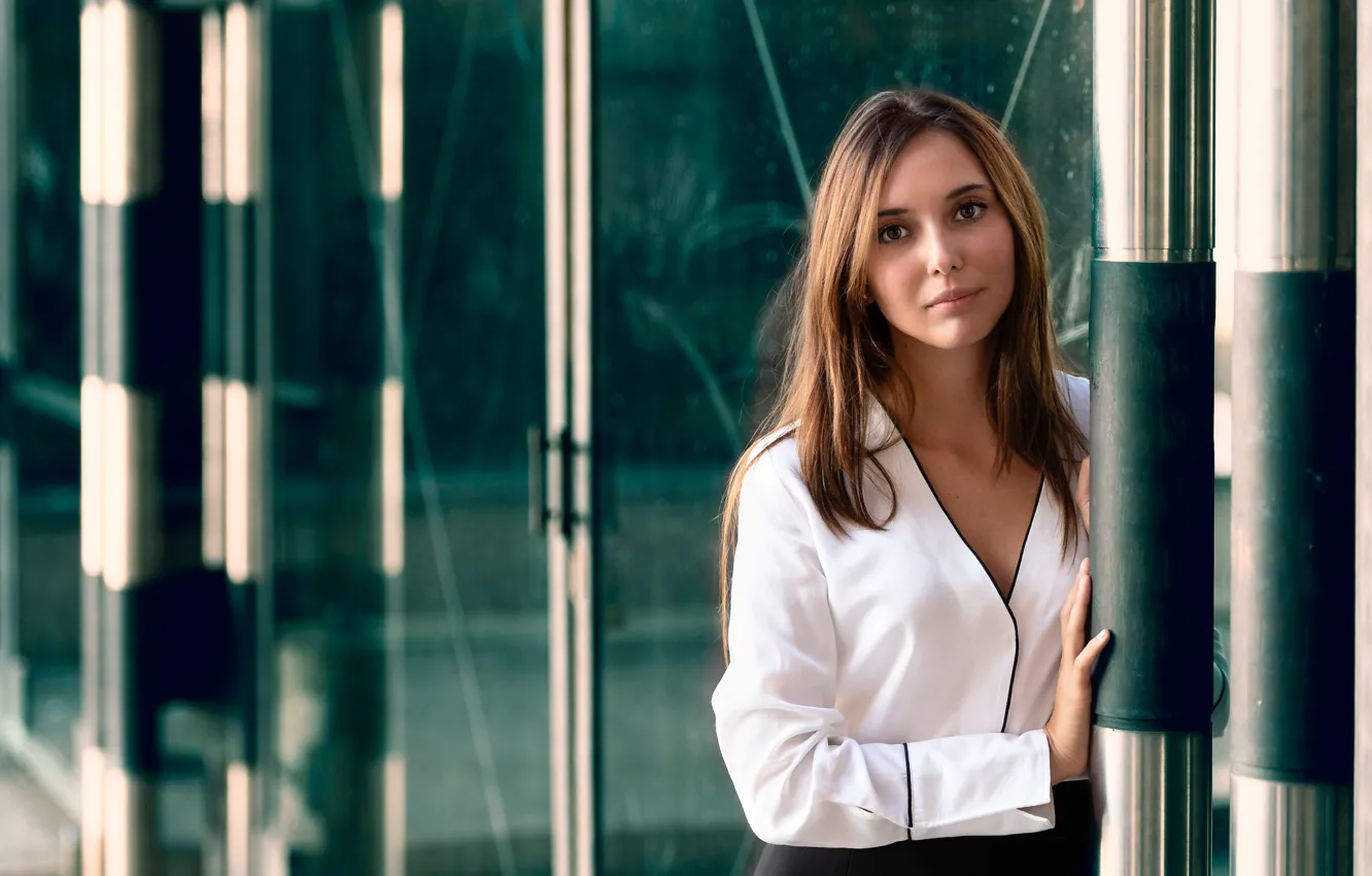 Photo wallpaper look, girl, model, hair, charm, Giulia