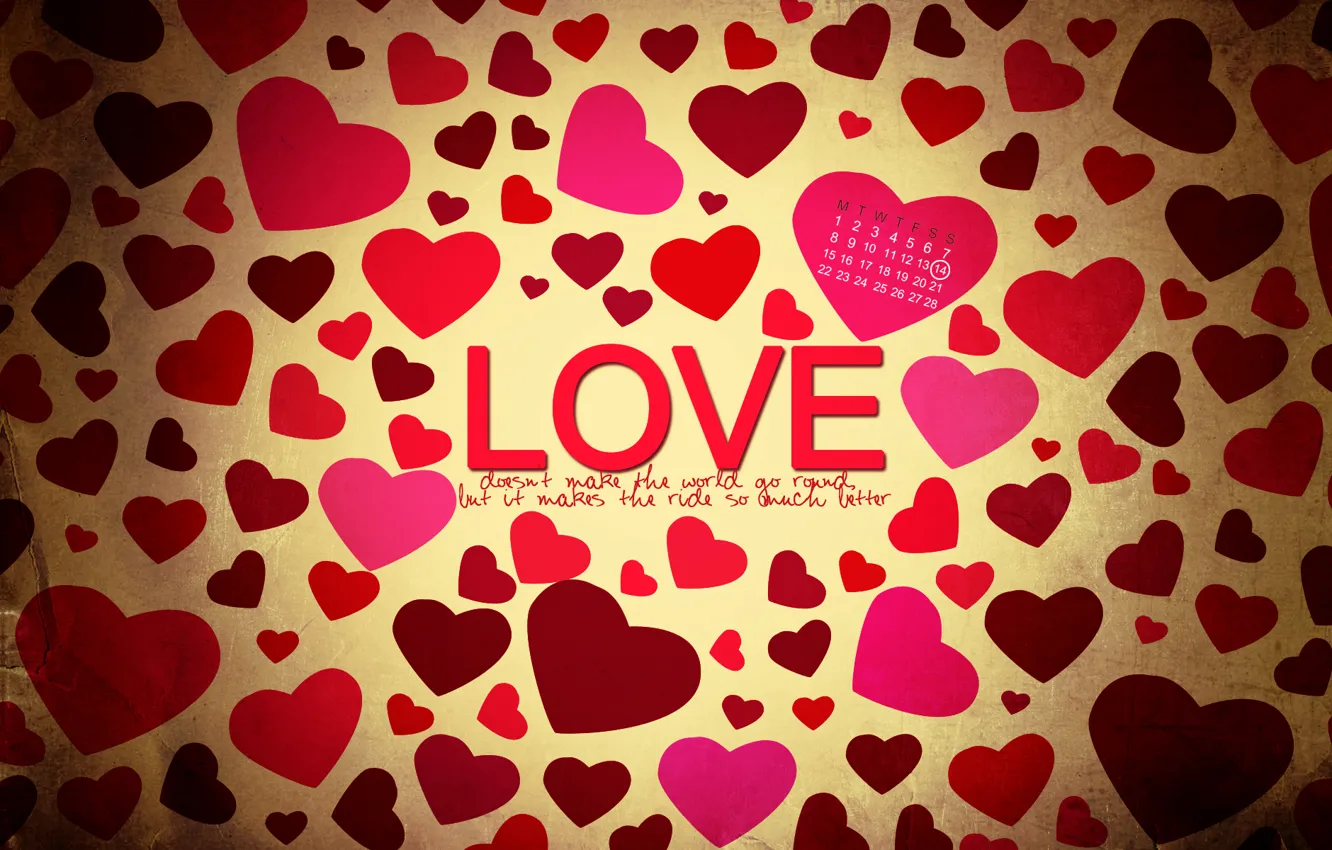 Photo wallpaper love, heart, Valentine's day, date, February