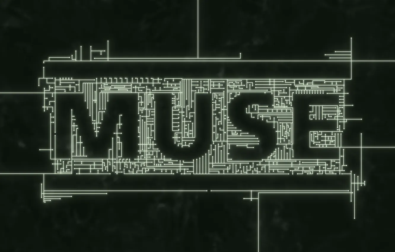 Photo wallpaper music, logo, group, black background, Muse