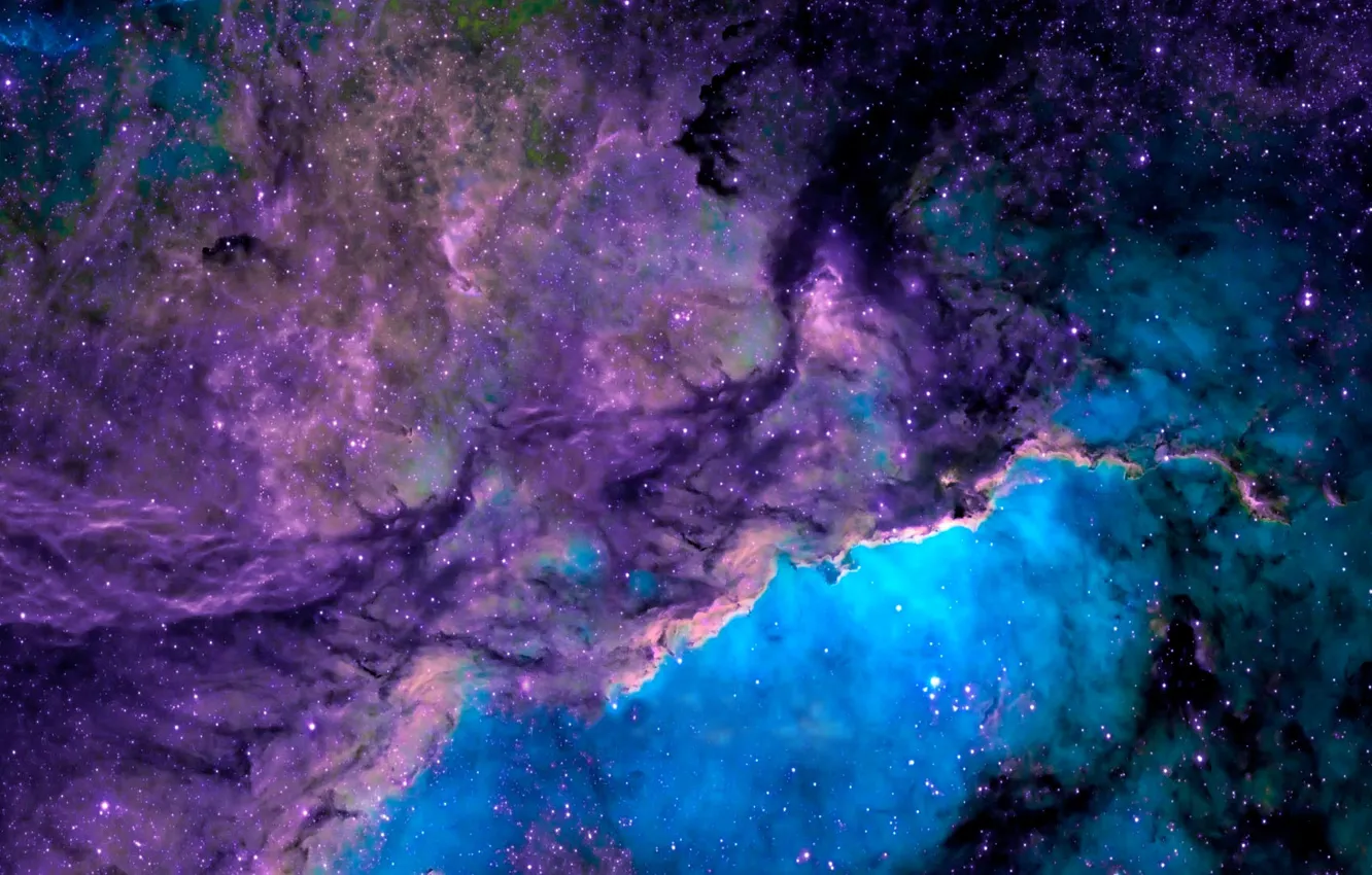Photo wallpaper purple, stars, nebula, nebula, charm