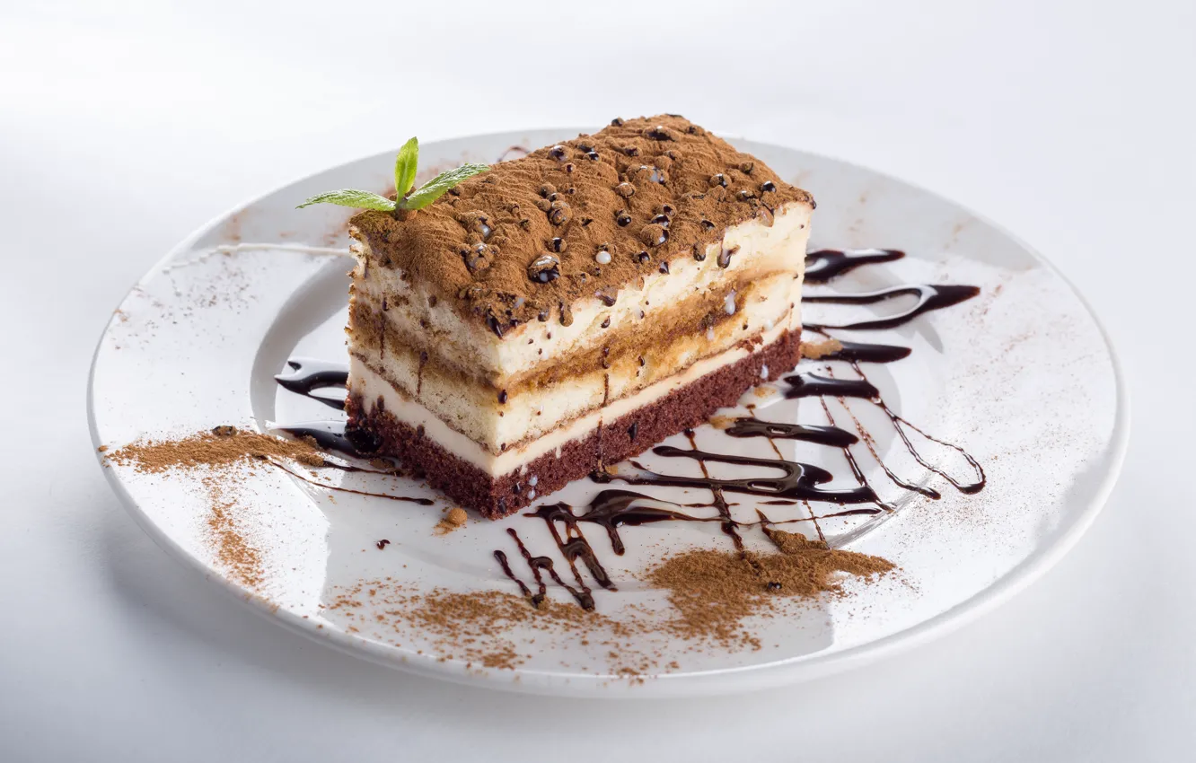 Photo wallpaper chocolate, cake, cream, sweet, souffle