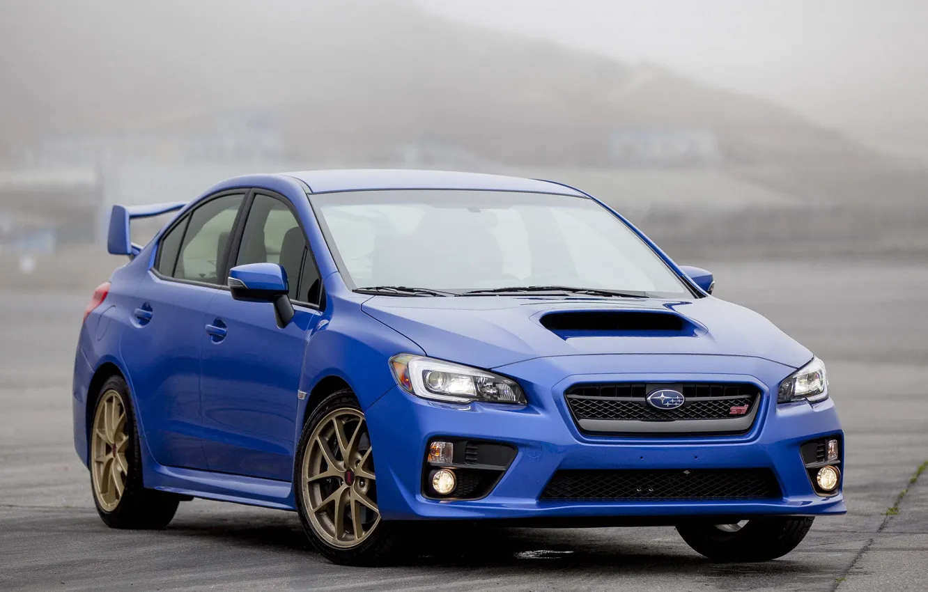 Photo wallpaper subaru, wrx, sti, blue sti