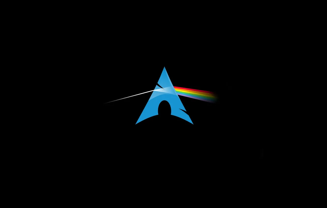 Photo wallpaper Black, Music, Triangle, Pink Floyd, Color, Prism, Rock, Dark side of the moon