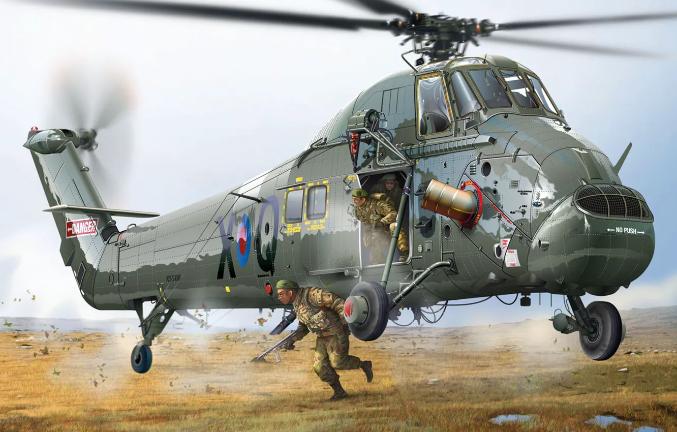 Photo wallpaper UK, Westland Wessex, Wessex UH.5 Royal Navy Helicopter, Tiziano Gollini, multi-purpose helicopter