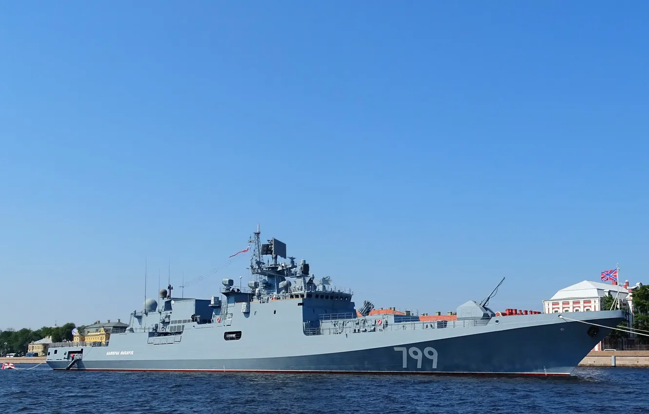 Photo wallpaper frigate, Neva, Admiral Makarov