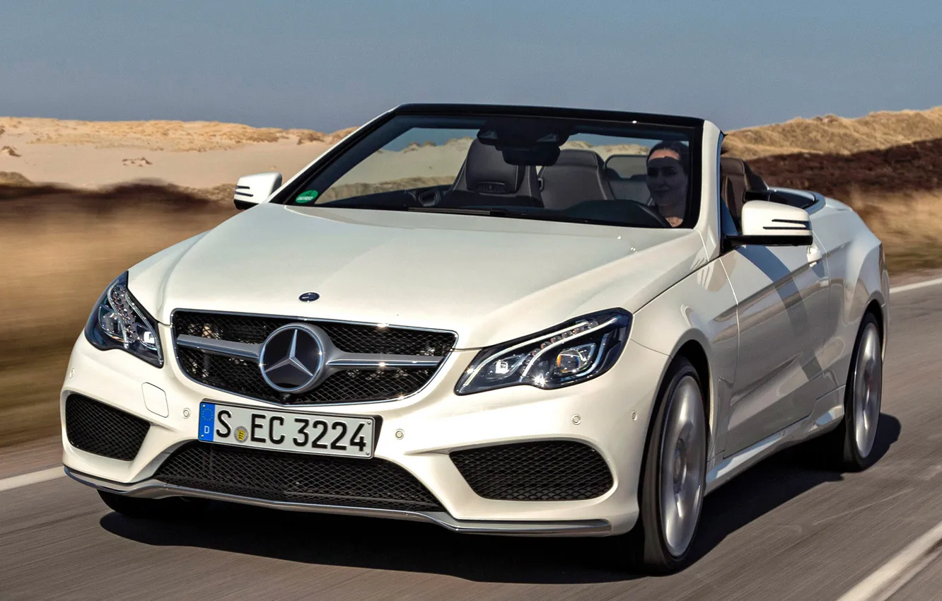Photo wallpaper white, Mercedes-Benz, Mercedes, AMG, the front, Cabrio, Sports Package, E 400