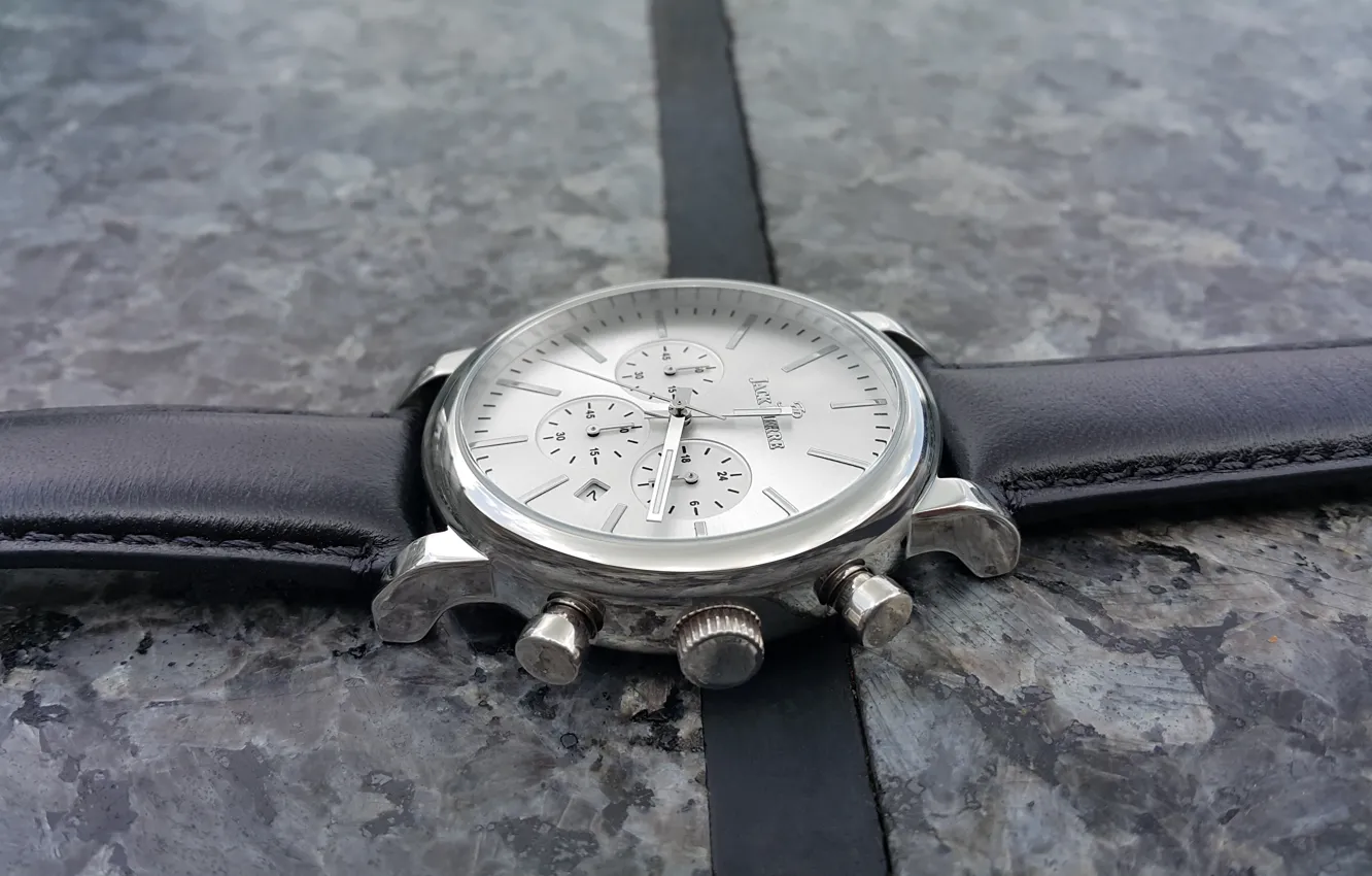 Photo wallpaper black, leather, watch, steel, Jack Pierre