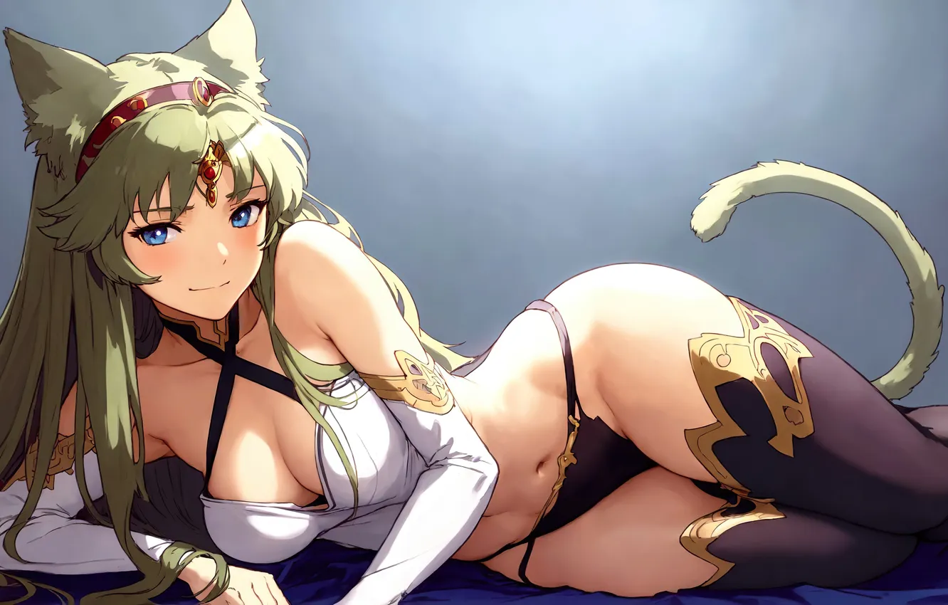 Photo wallpaper girl, fantasy, anime, art, digital art, fantasy art, simple background, fantasy girl