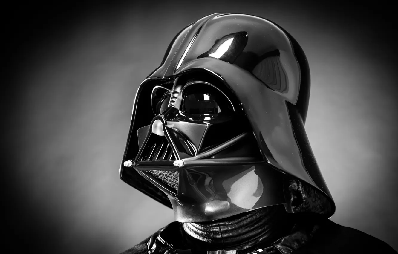 Photo wallpaper plastic, Star Wars costume, Darth Vader helmet