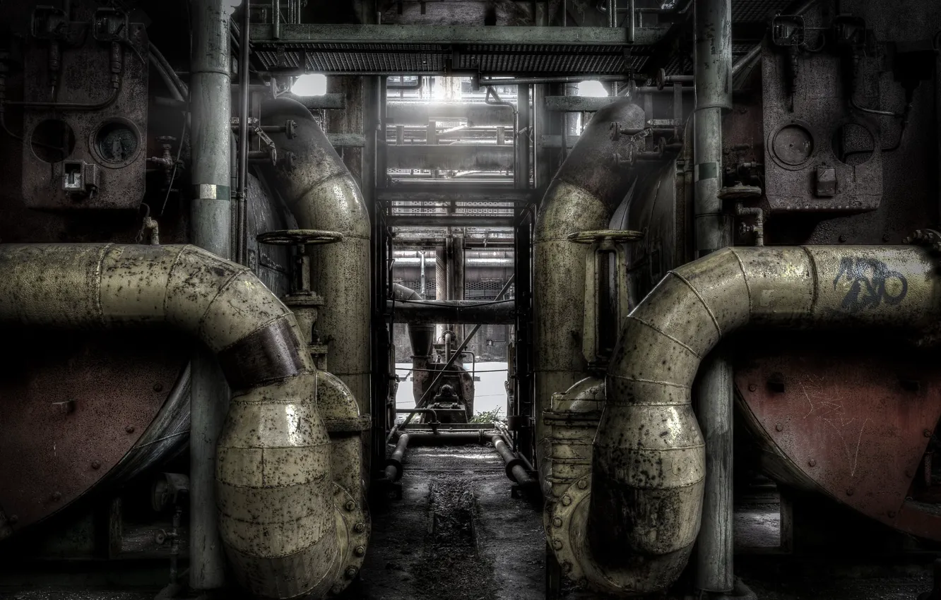 Photo wallpaper background, plant, factory