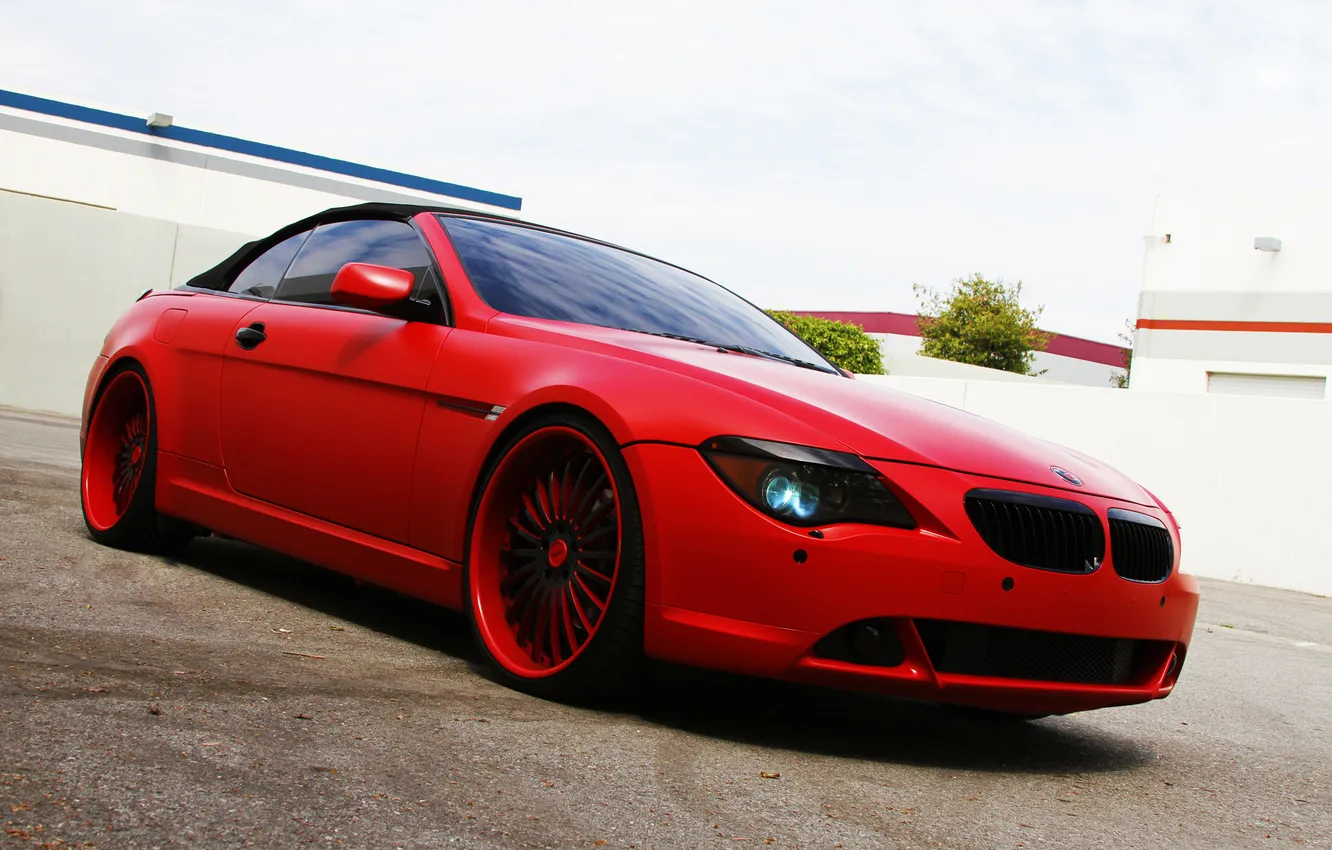 Photo wallpaper red, tuning, bmw, BMW, red, drives, e63, 650