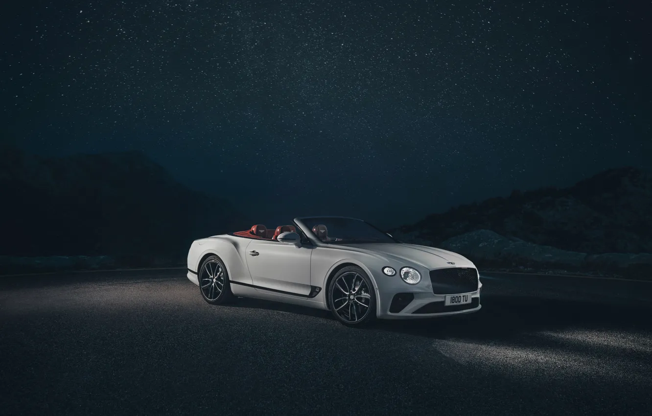 Photo wallpaper night, Bentley, Continental GT, Convertible, 2019