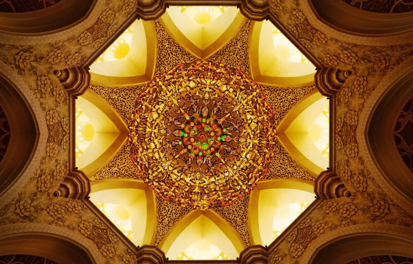 Photo wallpaper abstraction, pattern, temple, the dome