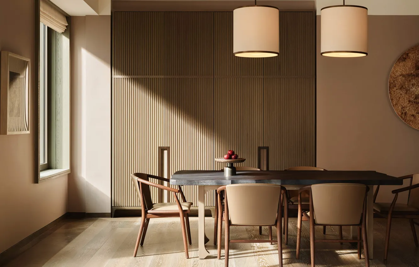 Photo wallpaper design, style, room, interior, minimalism, structure, New York, New York