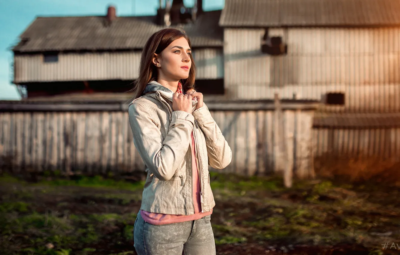 Photo wallpaper autumn, look, girl, figure, Aleksandr Suhar, Polina Potapova