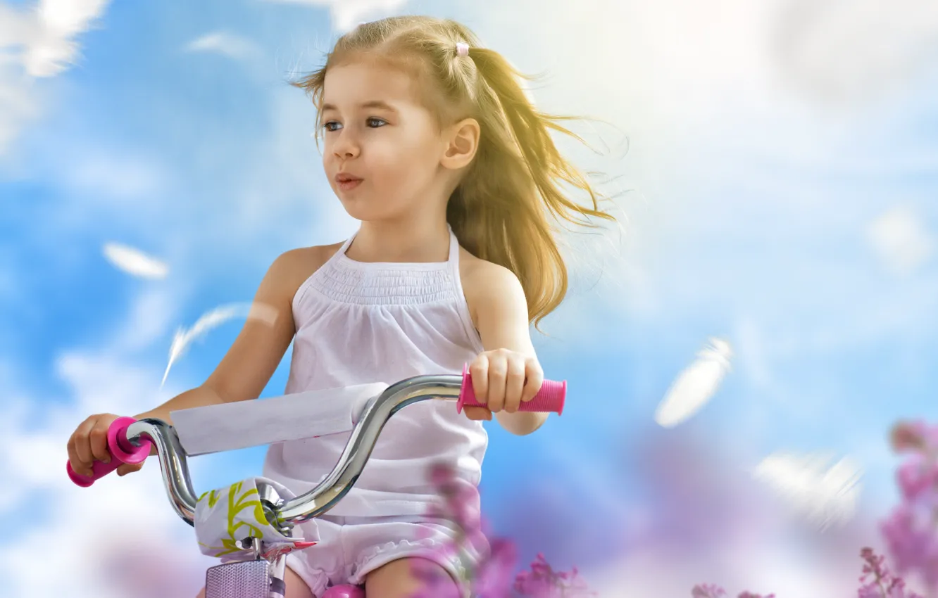 Photo wallpaper girl, children, face