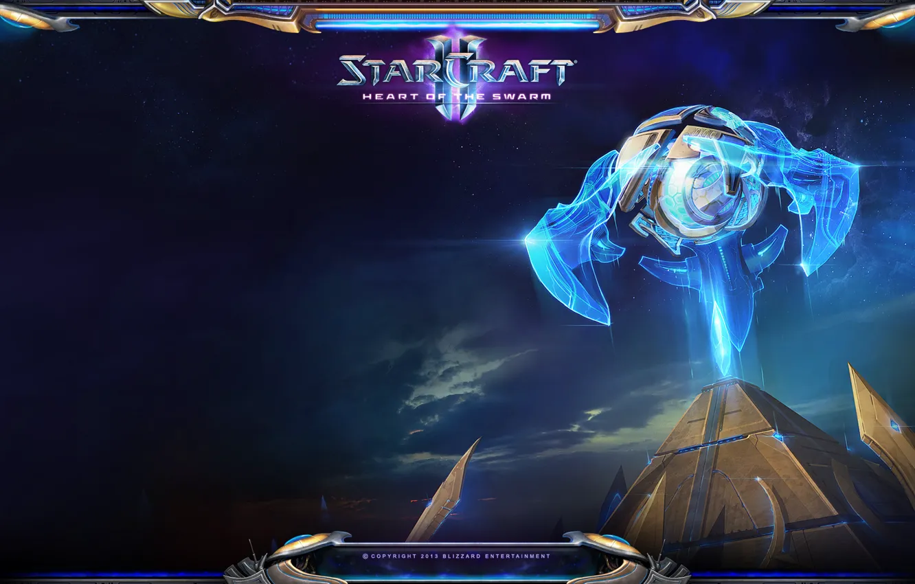 Photo wallpaper StarCraft 2, Heart of the Swarm, Protoss, The mothership core