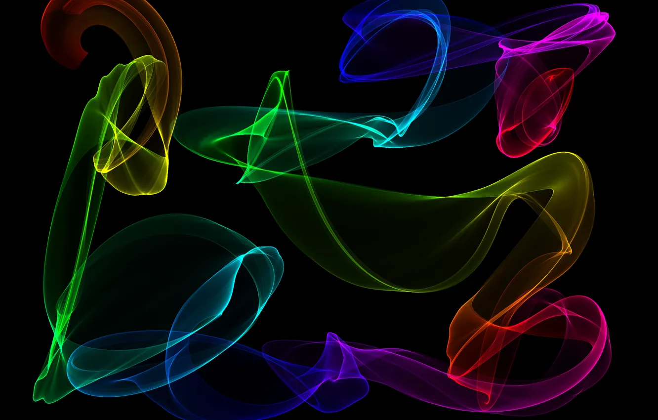 Photo wallpaper colors, abstract, neon, fractal