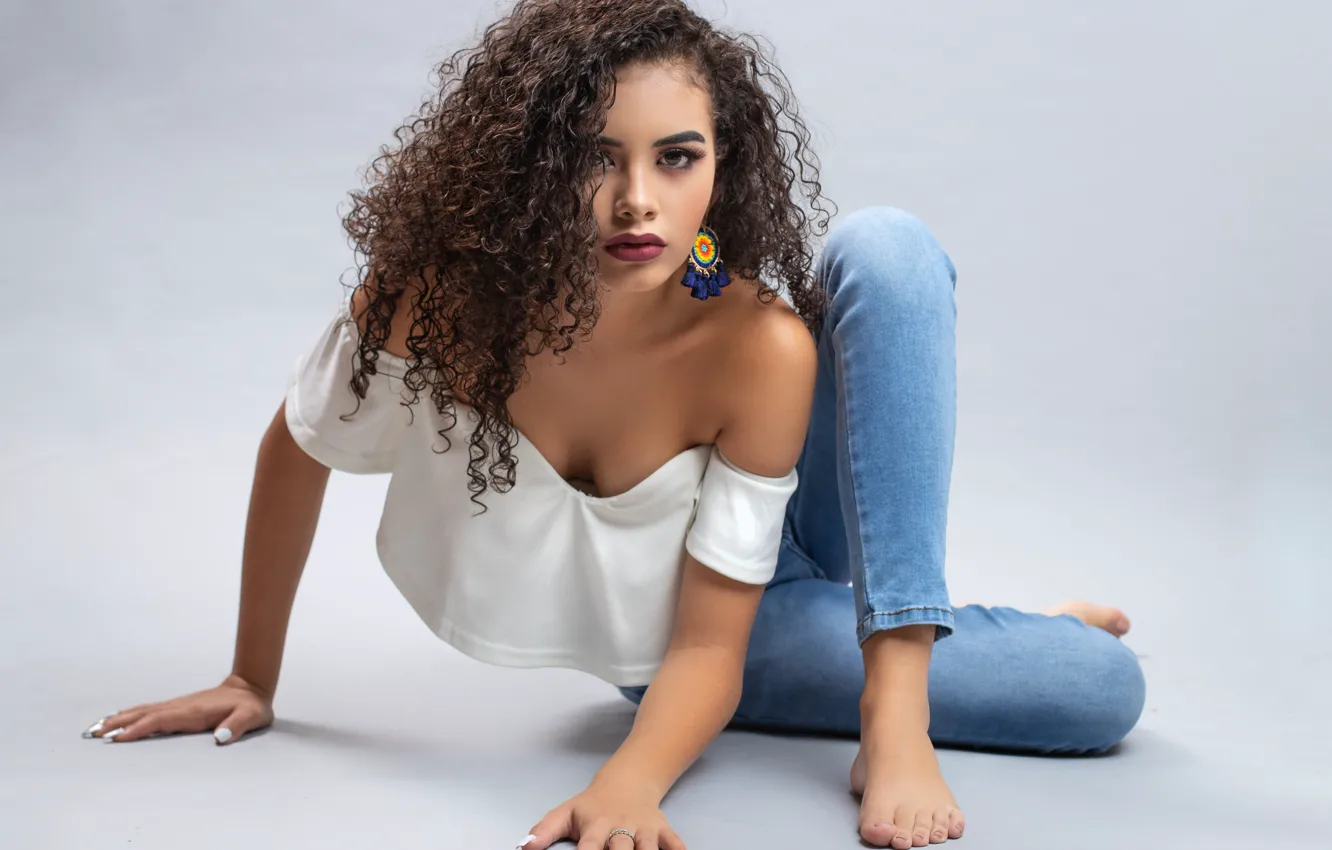 Photo wallpaper look, girl, Camila