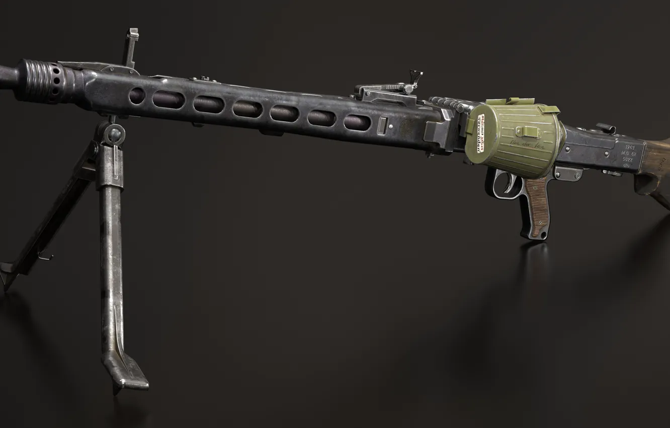 Photo wallpaper Germany, Machine gun, MG42, A single machine gun