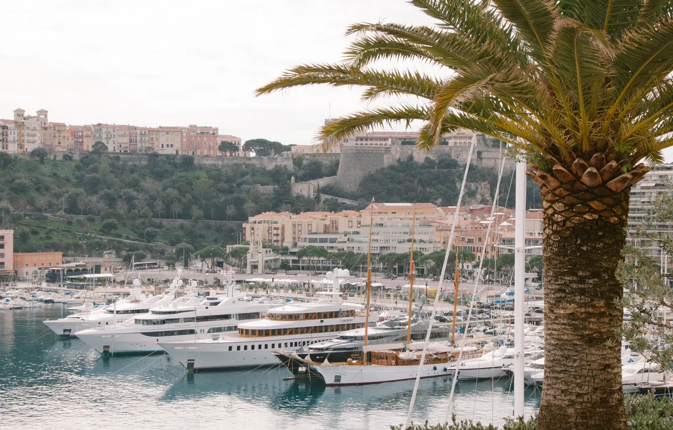 Photo wallpaper Palma, building, home, yachts, Monte Carlo, Monte Carlo