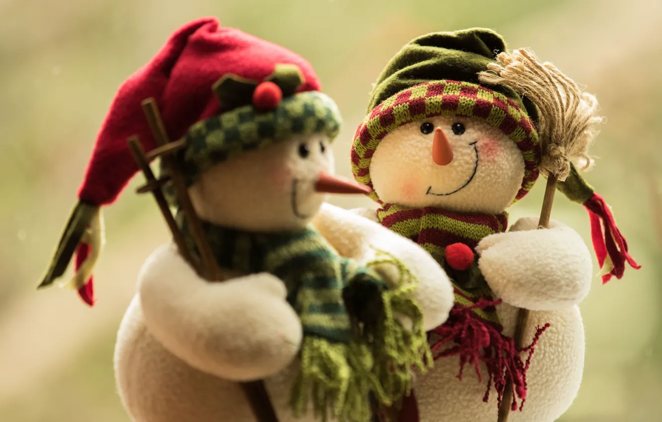 Photo wallpaper toy, new year, snowman