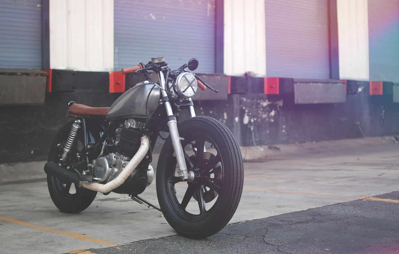 Photo wallpaper yamaha, motorcycle, cafe racer, sr500