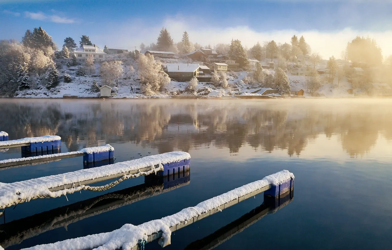 Photo wallpaper winter, Norway, Norway, Rogaland, Røyksund