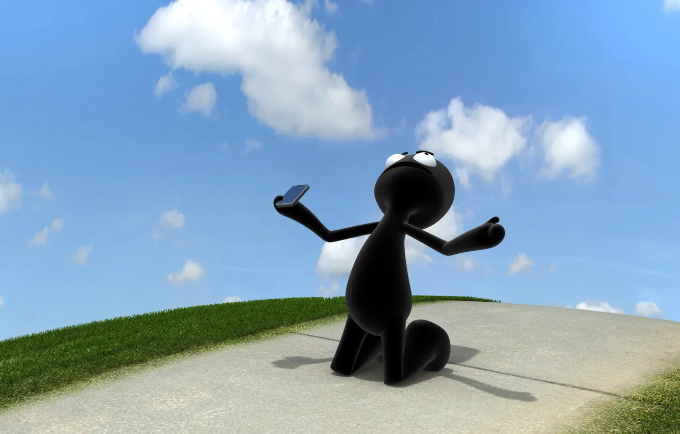 Photo wallpaper road, the sky, men