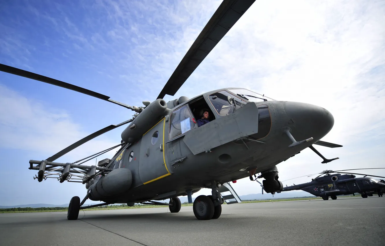 Photo wallpaper helicopter, The Russian air force, Mi-8AMTSH