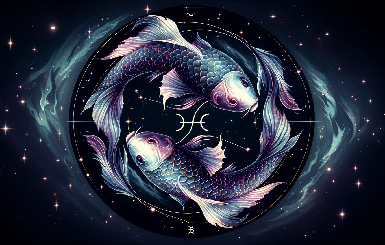 Photo wallpaper Zodiac, Constellation, Pisces
