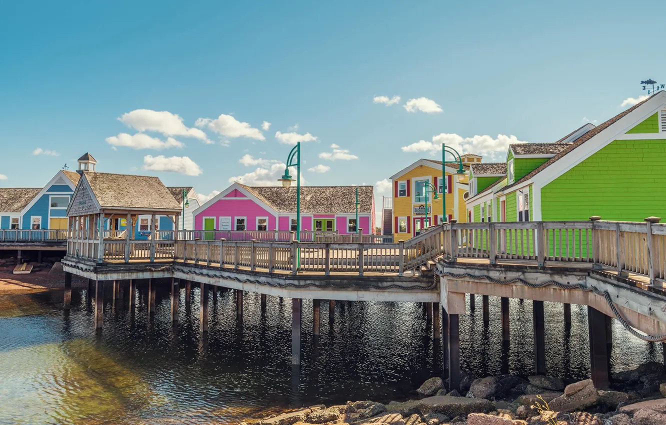 Photo wallpaper Prince Edward Island, home, Summerside, piles, Canada