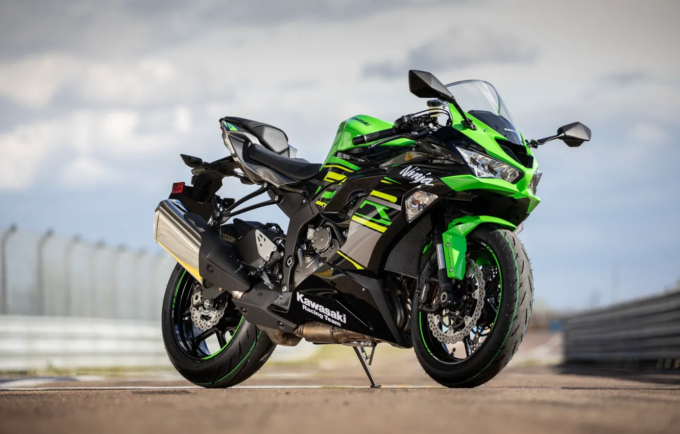 Photo wallpaper Kawasaki, Ninja, front view, Kawasaki Ninja ZX-6R