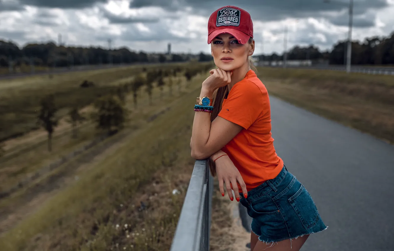 Photo wallpaper girl, pose, Alina