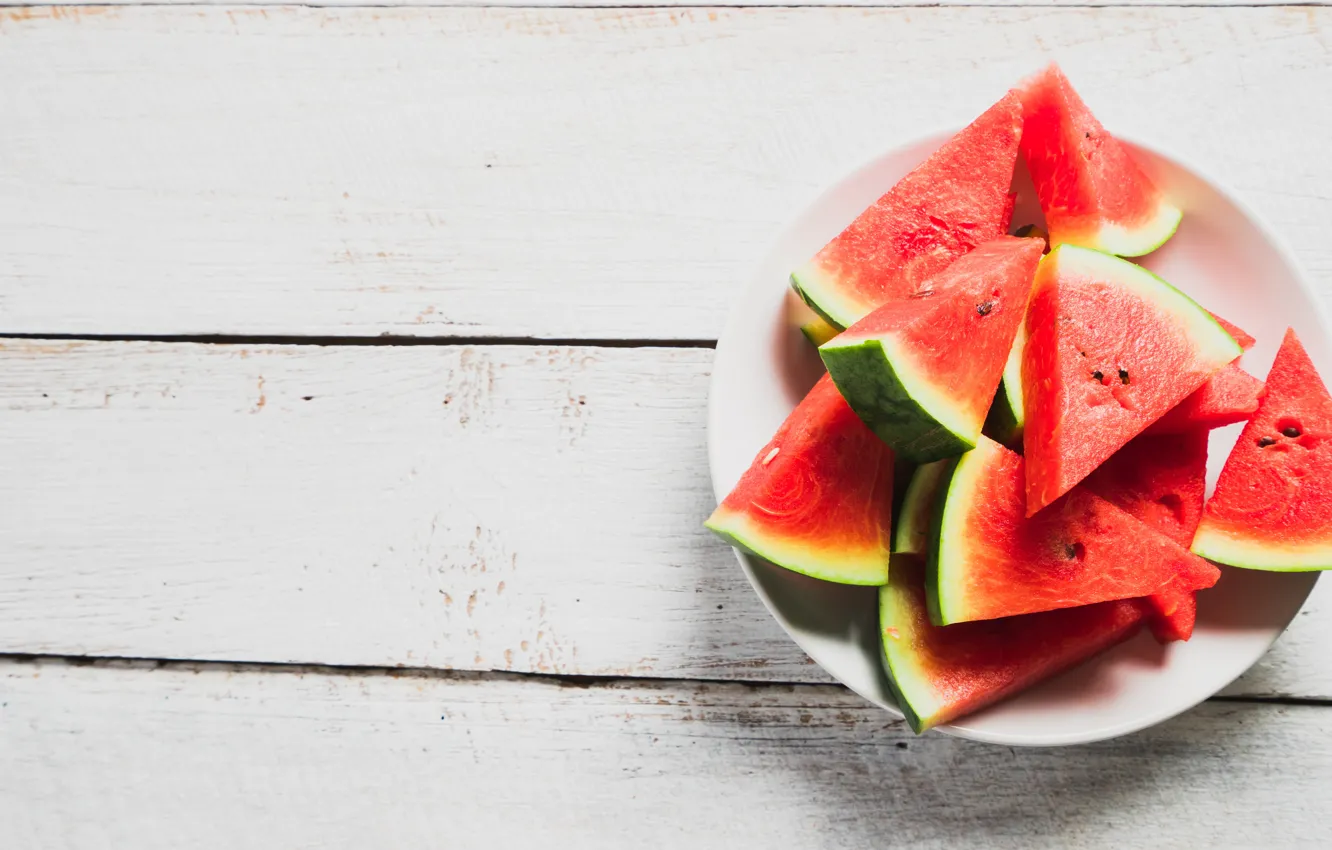 Photo wallpaper summer, Watermelon, berry, Plate