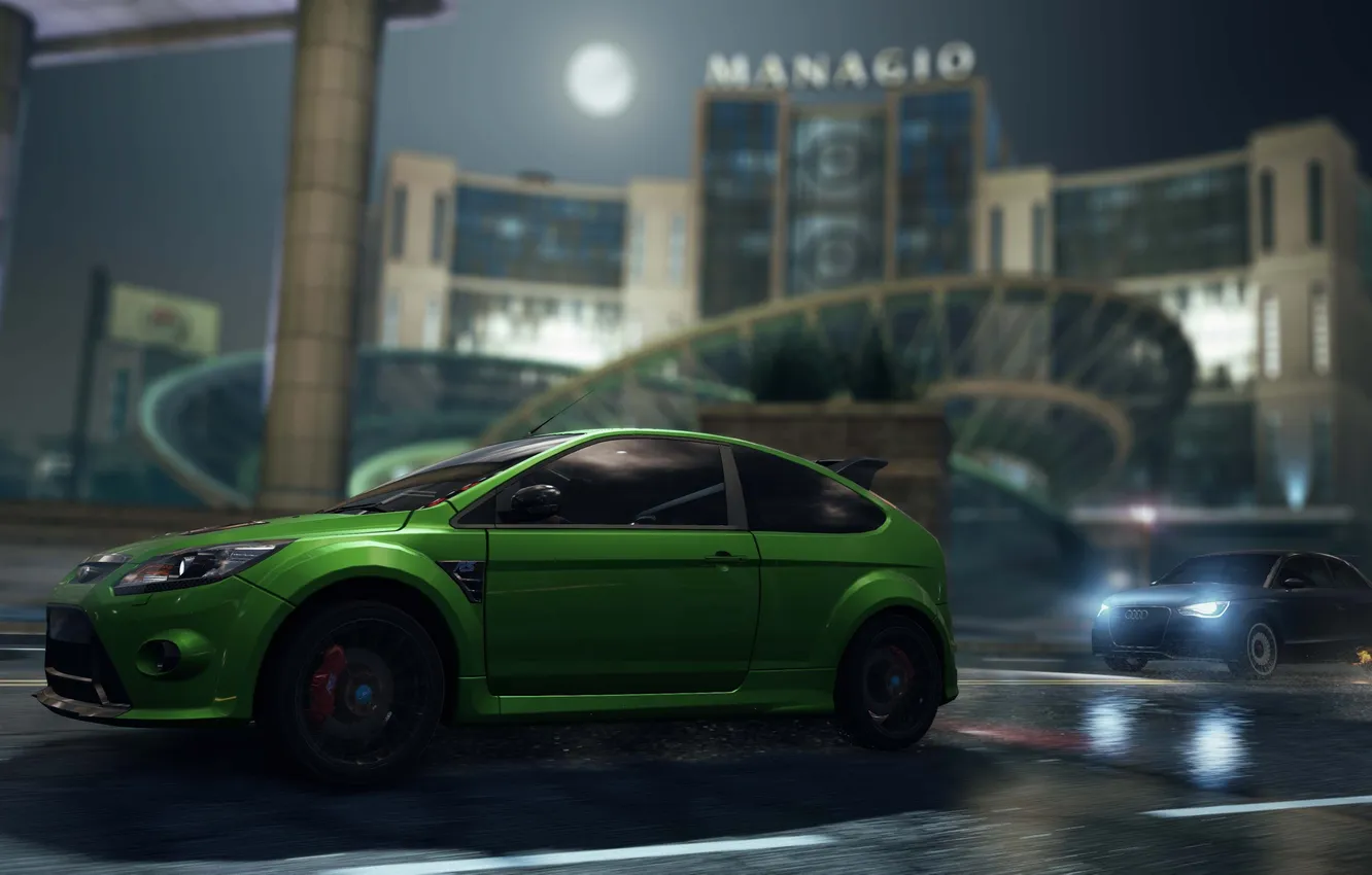 Photo wallpaper 2012, Need for Speed, nfs, most wanted, Audi A1 Clubsport Quattro, Ford Focus RS500