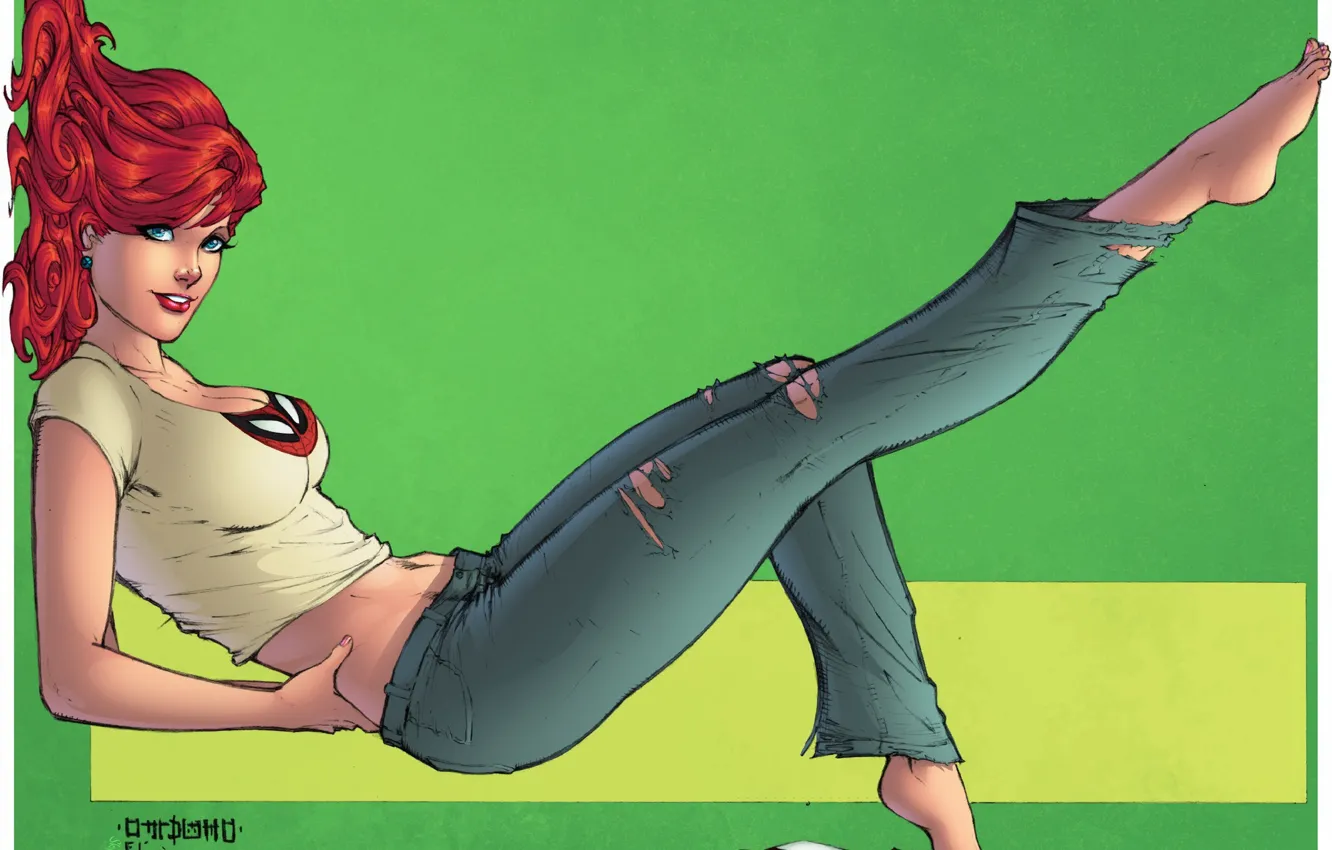 Photo wallpaper girl, pose, figure, Mary Jane Watson, Mary Jane Watson