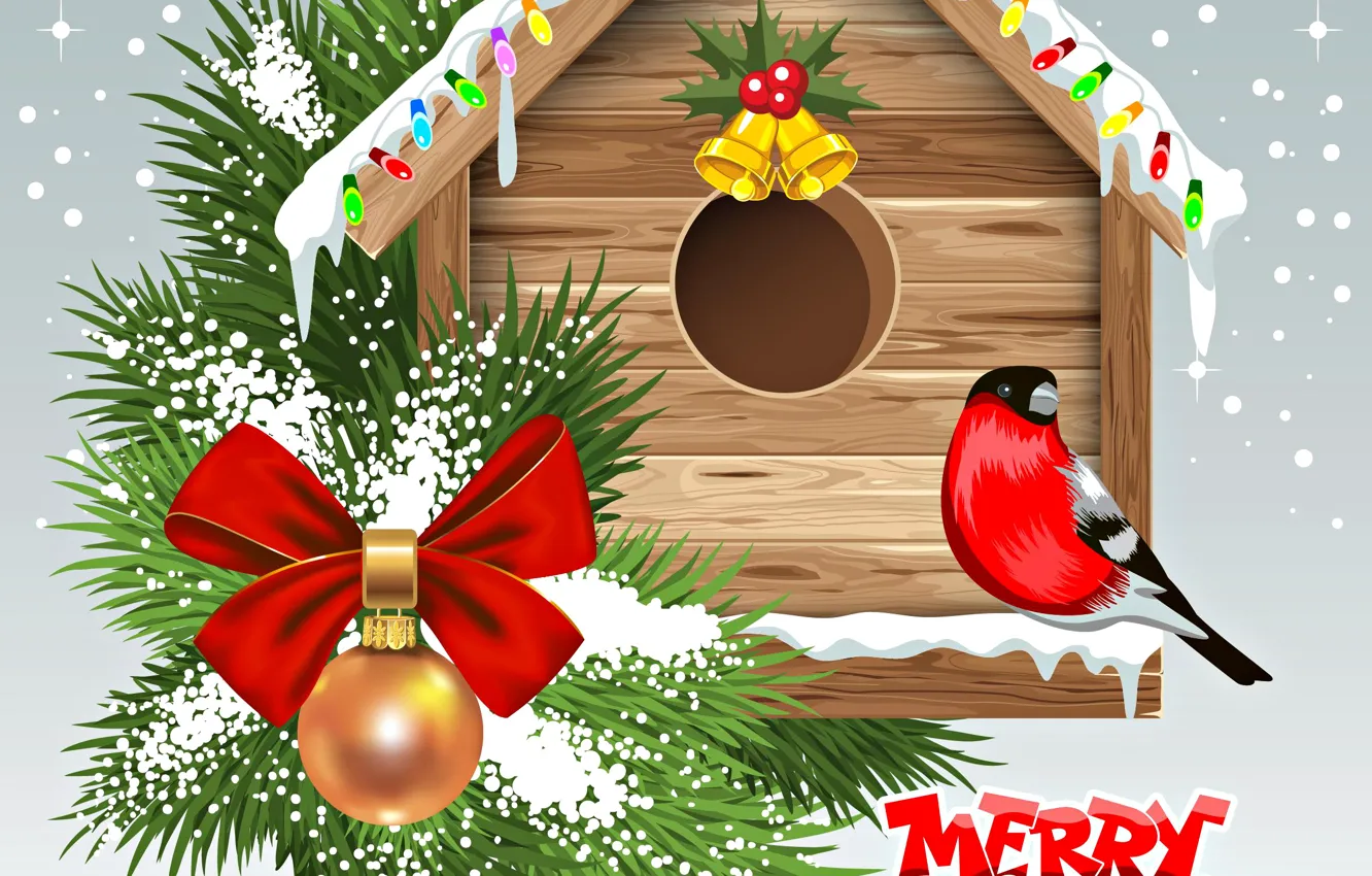 Photo wallpaper balls, decoration, holiday, new year, Christmas, Christmas, New Year