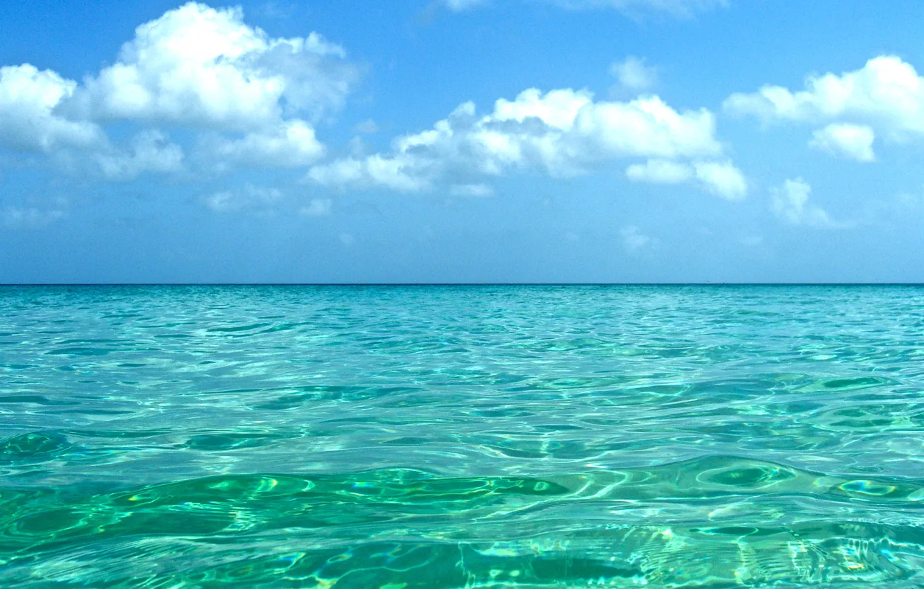 Photo wallpaper the sky, water, clouds, nature, the ocean