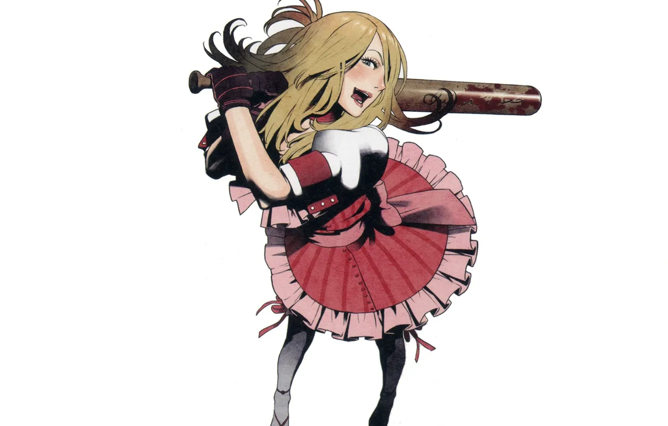 Photo wallpaper baseball bat, bad girl, crazy, bad girl, hell of a grin, no more heroes, by …