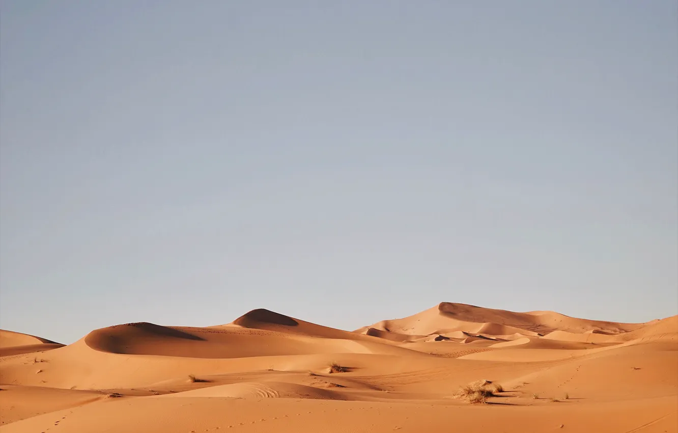 Photo wallpaper sand, the sky, desert, dunes, warkany