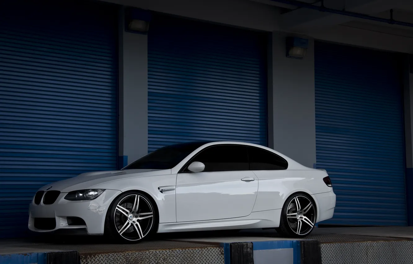 Photo wallpaper BMW, white, e92